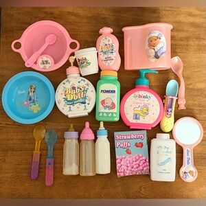 Vintage Baby Doll Assorted Accessories Feeding & Changing Replacement Parts LOT